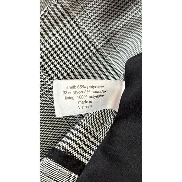 Lane Bryant Plaid Blazer Jacket Womens Plus Size 14 Black White New One Button - Picture 8 of 8